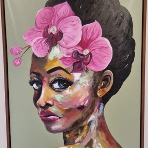 '- SOLD - "Lola" - Large Abstract Acrylic Art on Canvas - Framed - 110 x 160cm