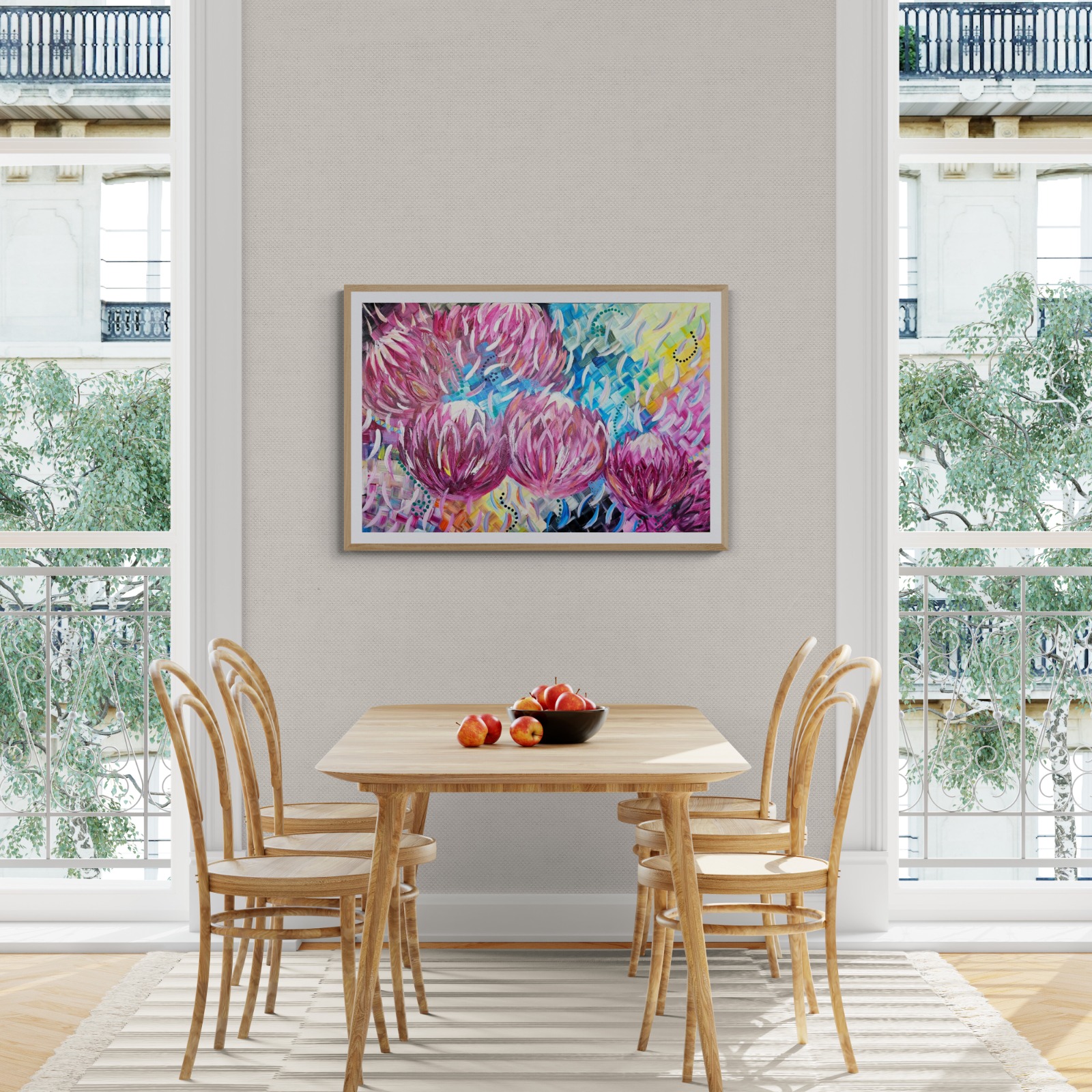 '- SOLD - "African Dreams" - Acrylic on Canvas - 60 x 90cm - Image 9
