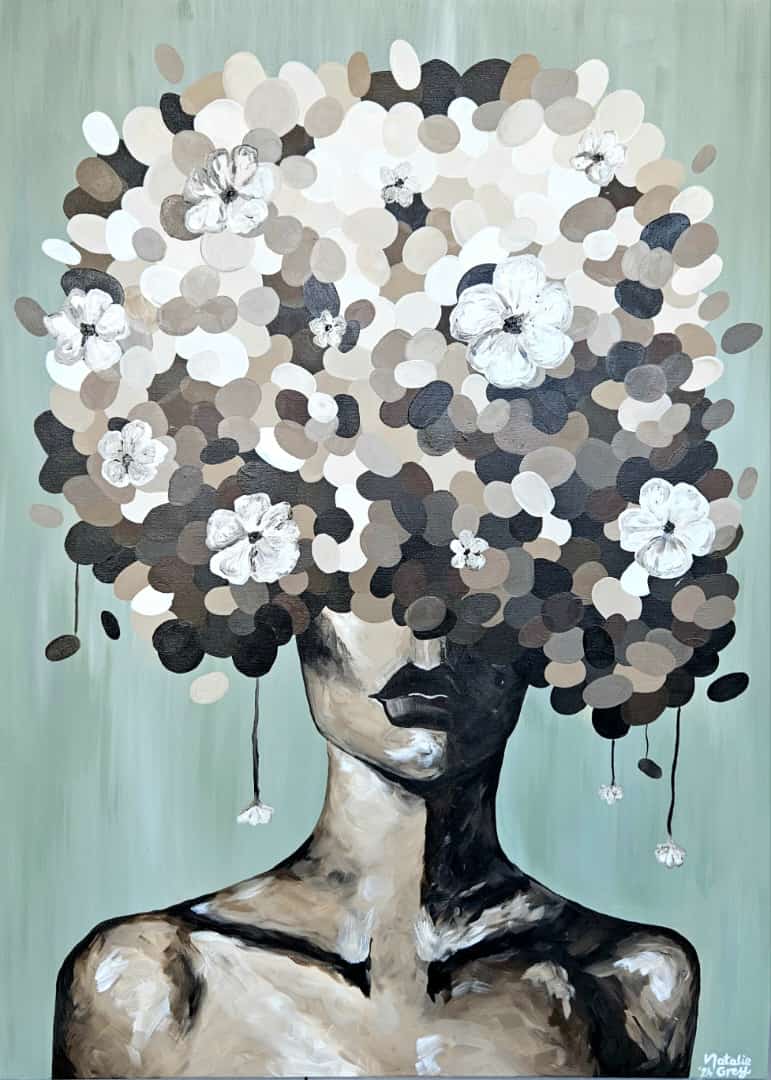 '- SOLD - "Spin My World Around" - Acrylic on Canvas - 91 x 122cm - Image 9