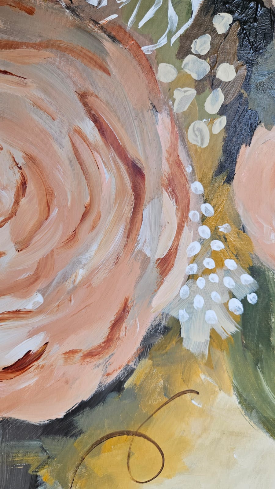'- SOLD - "A Melody of Blooms" - 100 x 150cm - Acrylic on Canvas - Image 17