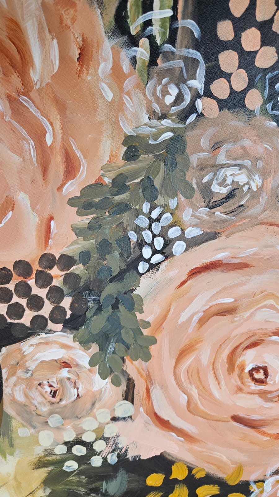 '- SOLD - "A Melody of Blooms" - 100 x 150cm - Acrylic on Canvas - Image 12