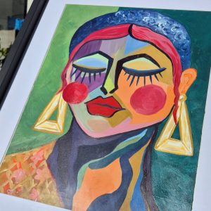 '- SOLD - "As I Am" - A3 - Framed Acrylic On Card