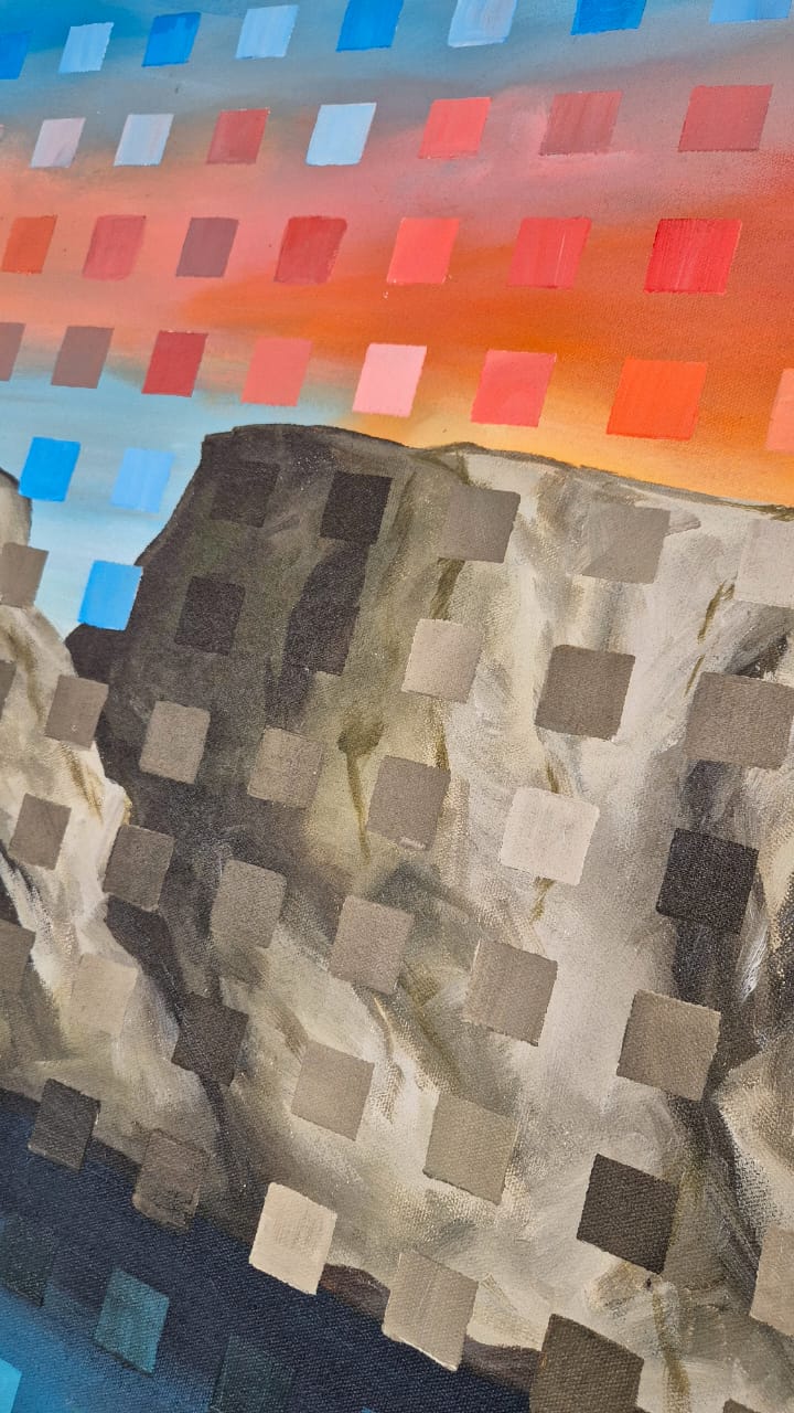 SOLD - "Table Mountain" - 100 x 150cm - Acrylic on Canvas - Image 9