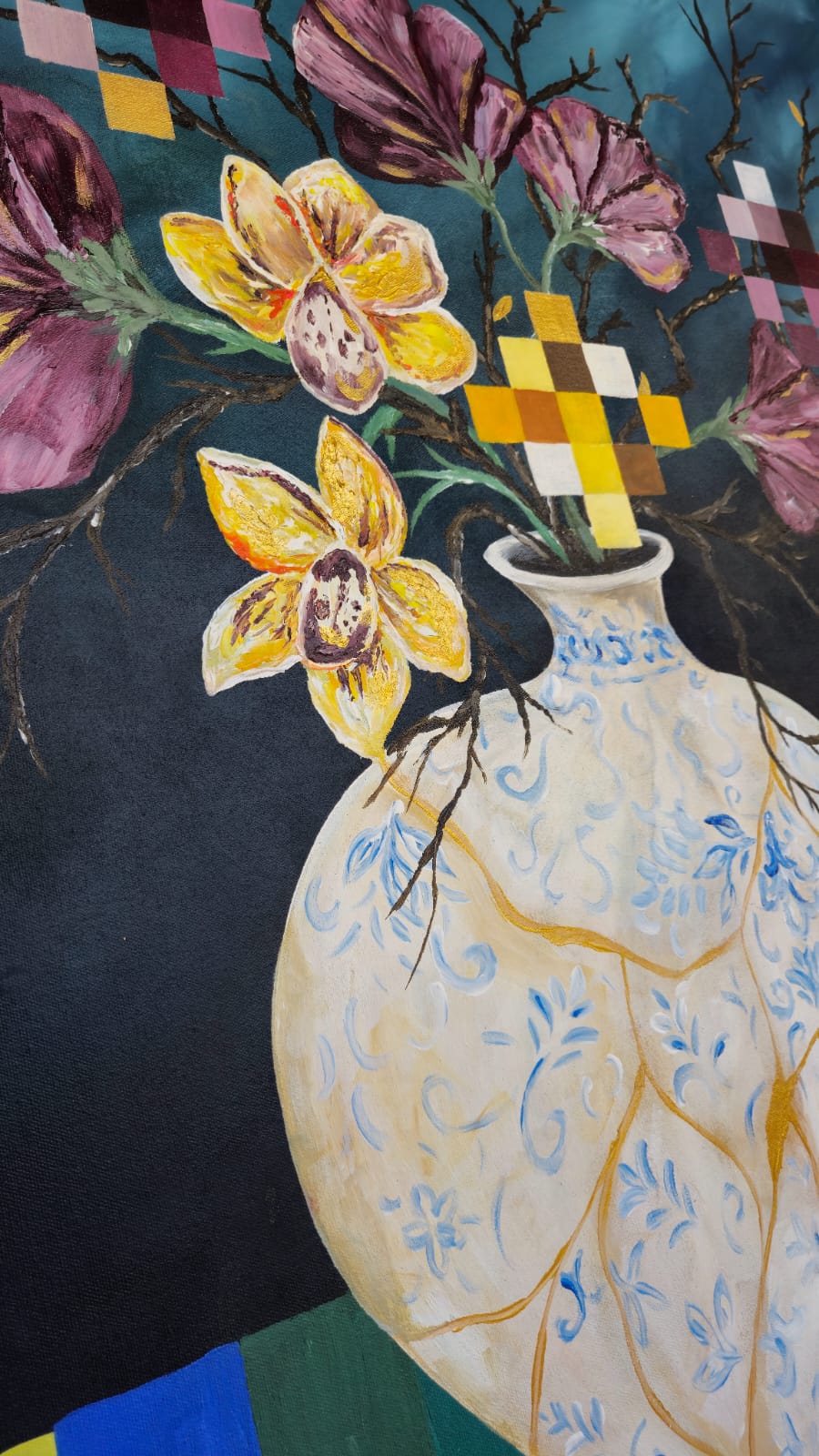 "Kintsugi" - 100 x 120cm - Acrylic On Canvas - Image 19