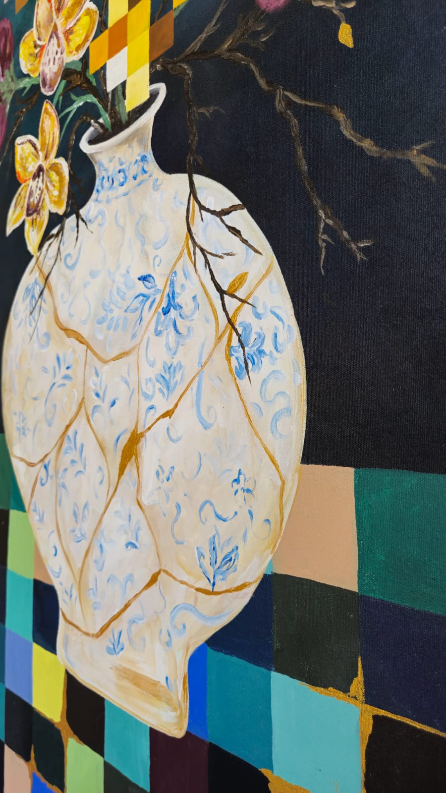 "Kintsugi" - 100 x 120cm - Acrylic On Canvas - Image 13