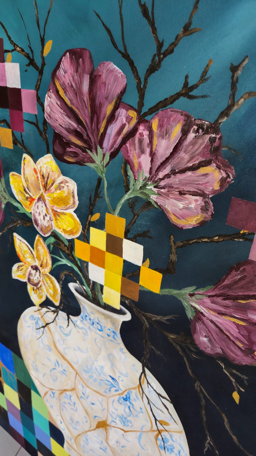 "Kintsugi" - 100 x 120cm - Acrylic On Canvas - Image 7