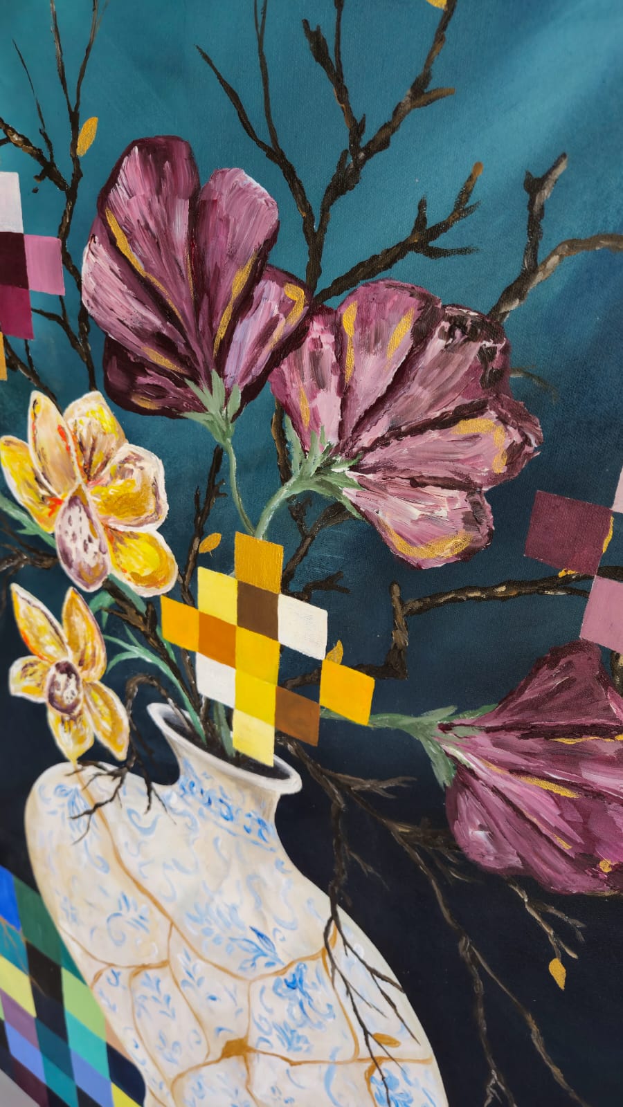 "Kintsugi" - 100 x 120cm - Acrylic On Canvas - Image 5
