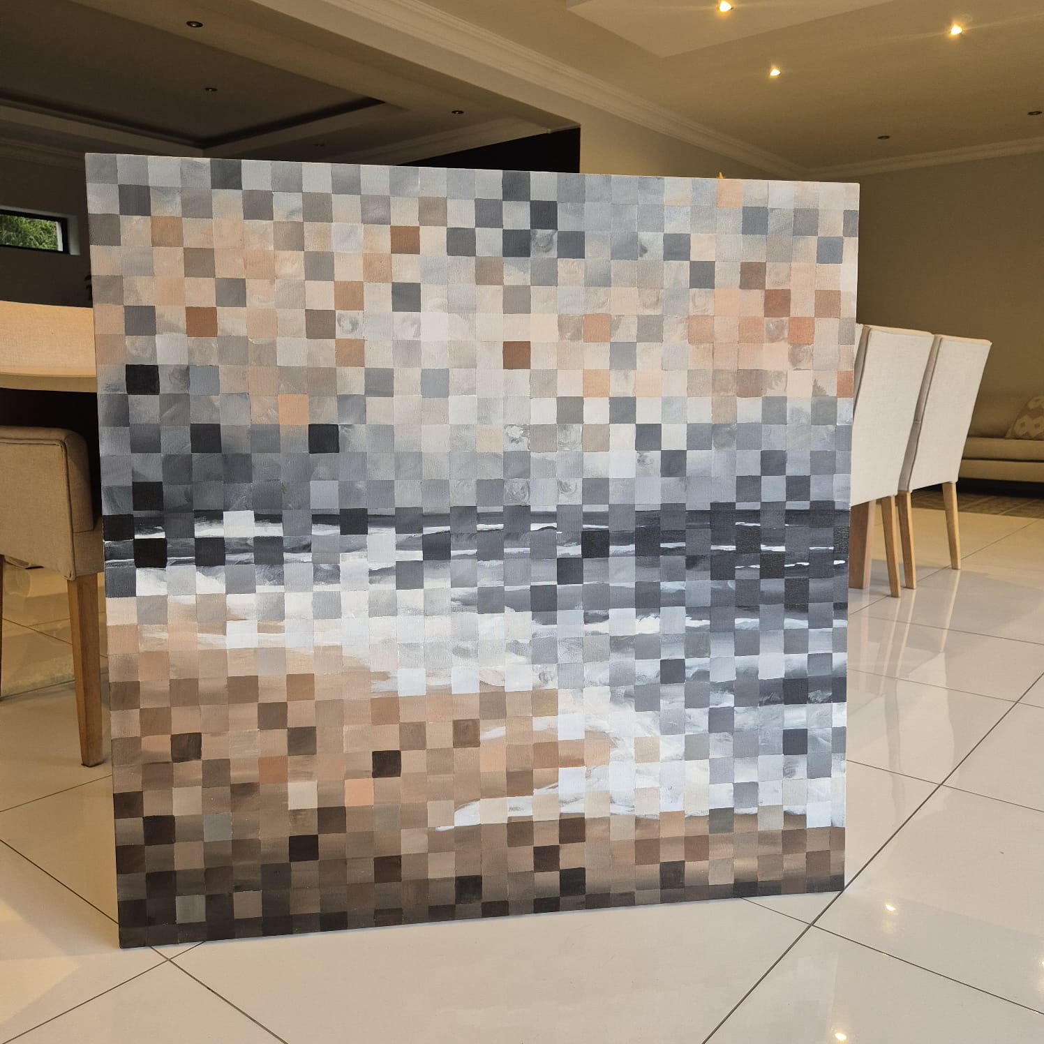 '-SOLD - "Sea Of Solace" - 100 x 100cm - Acrylic On Canvas - Image 12
