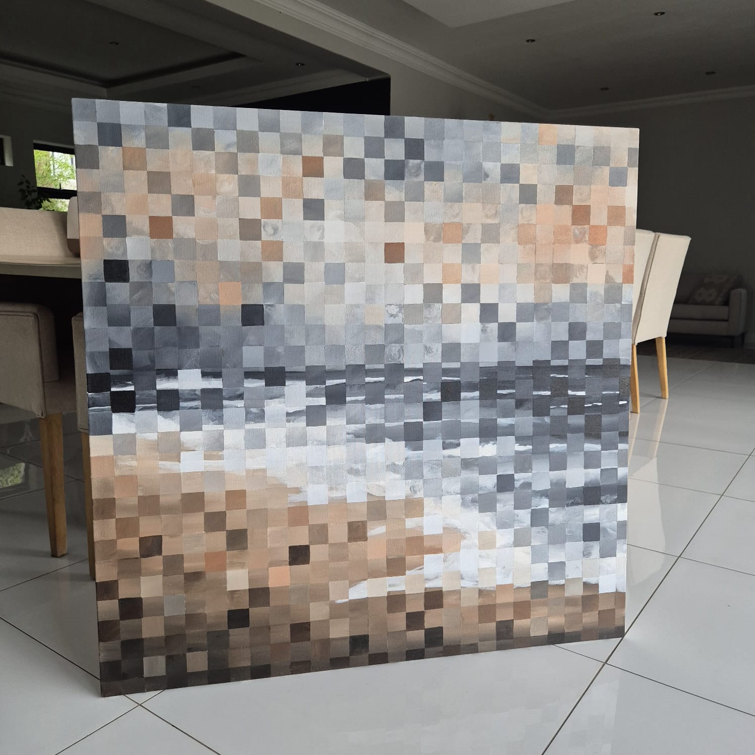 '-SOLD - "Sea Of Solace" - 100 x 100cm - Acrylic On Canvas - Image 3