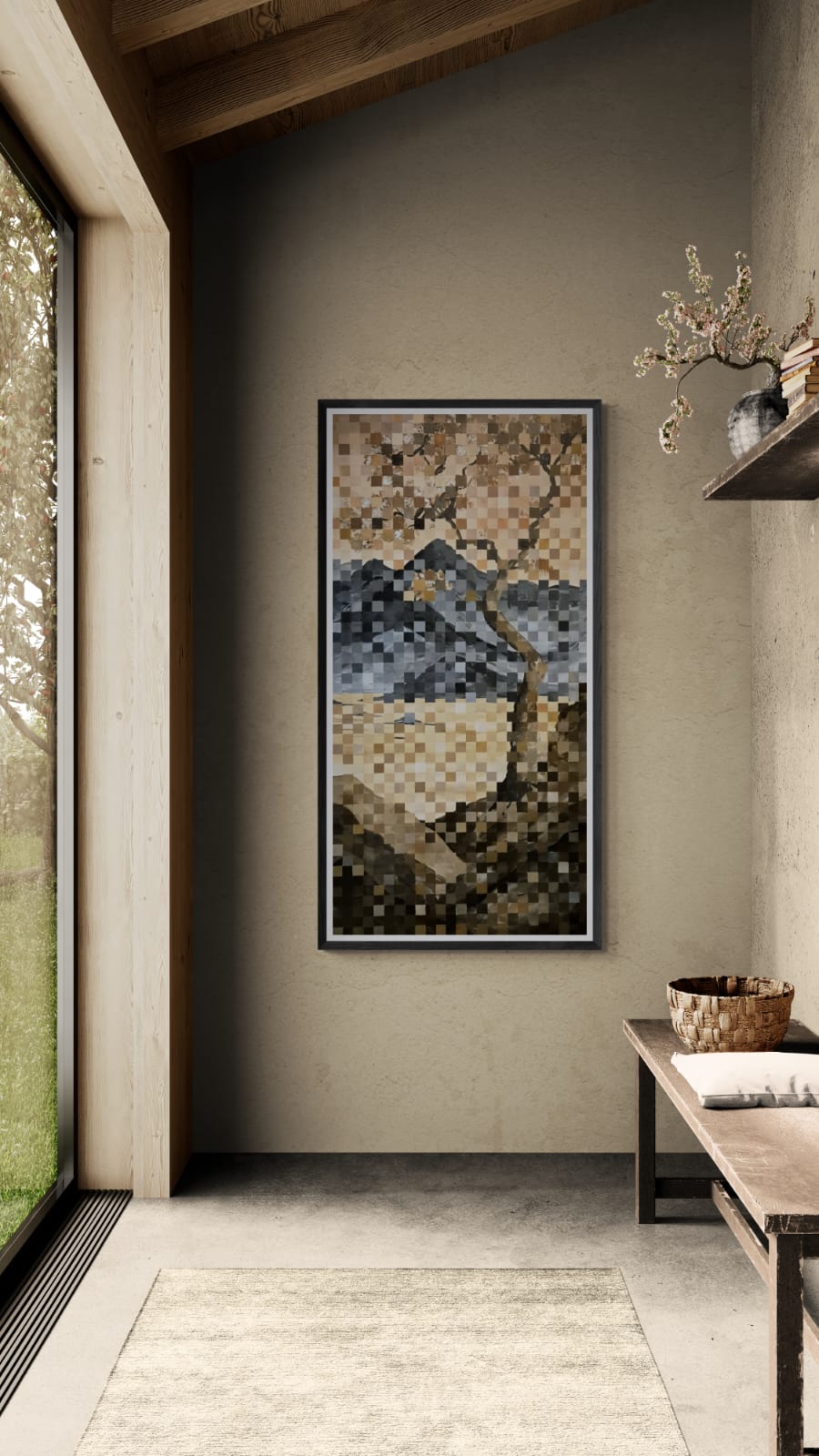 '-SOLD- "Sakura Silence" - 61cm x 122cm - Acrylic On Canvas - Image 4