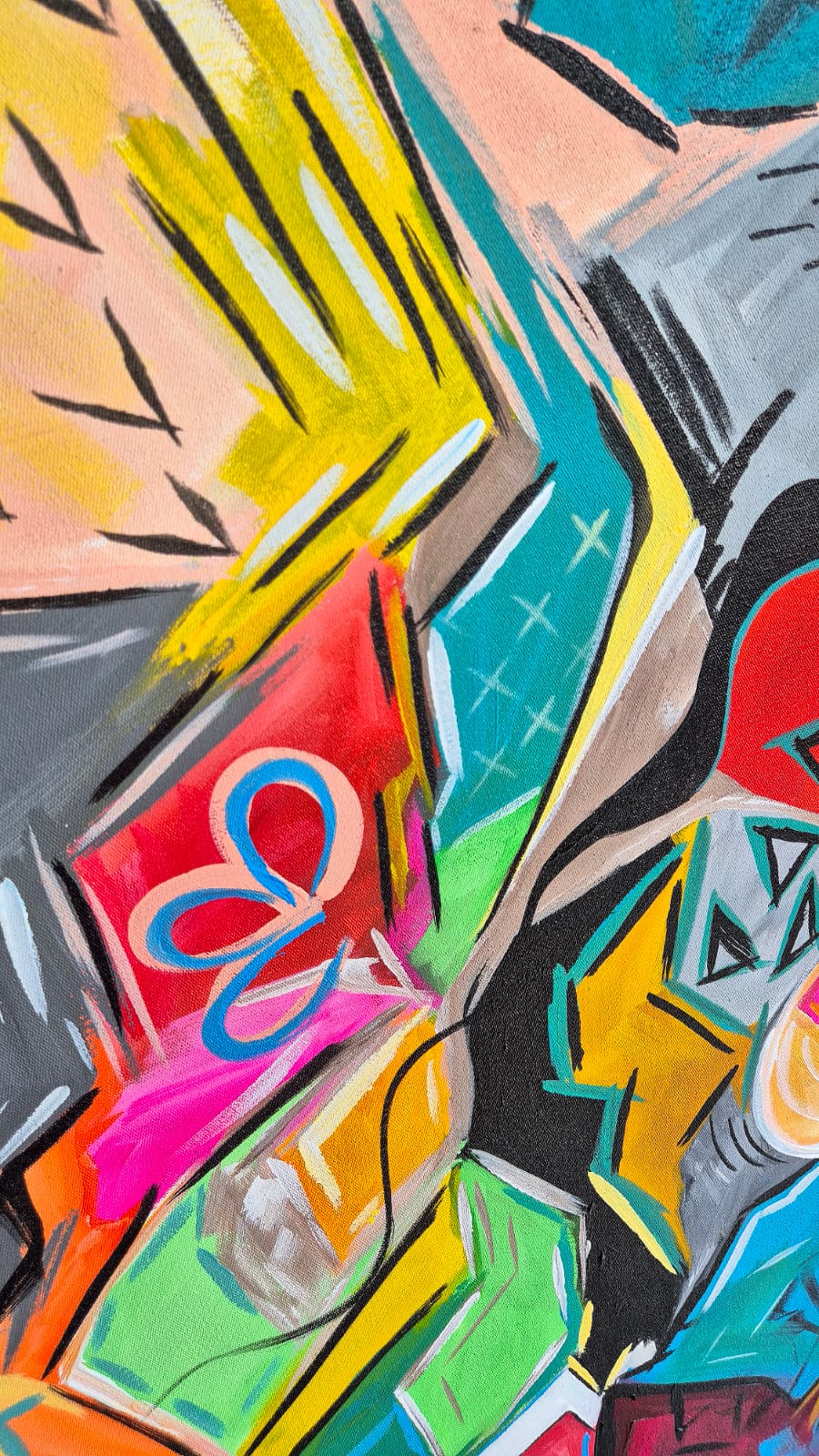 "Echoes In Colour" - 100 x 200cm - Acrylic On Canvas - Image 2