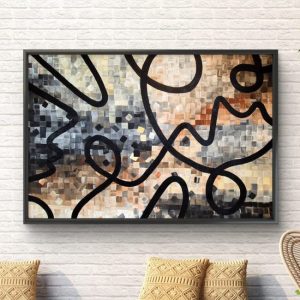 "Fluid Lines" - 150 x 100cm - Acrylic On Canvas - - Framed in Black