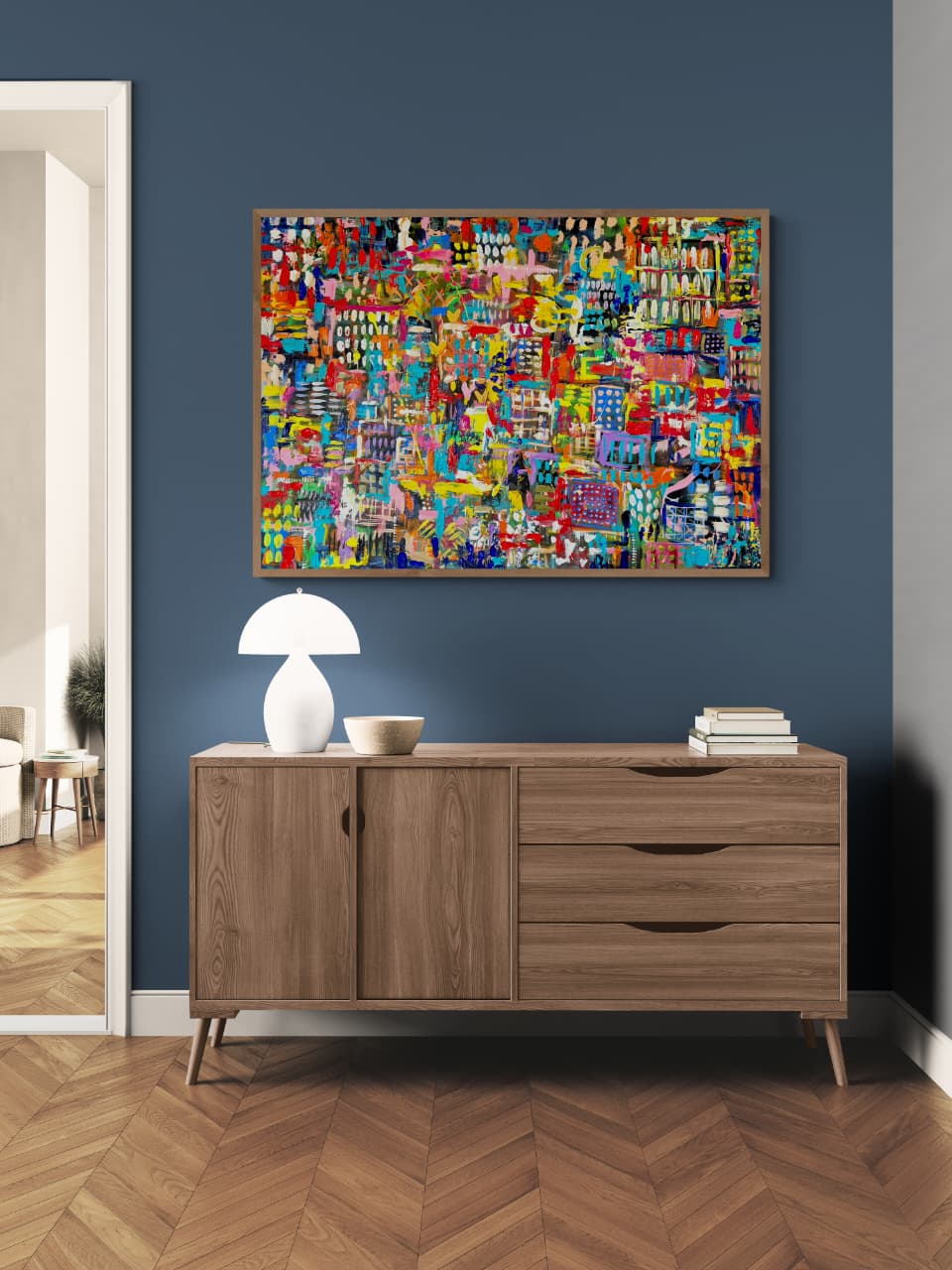 '- SOLD - "The Beauty Of Imperfection" - 119.5 x 84cm - Acrylic on canvas. - Image 2