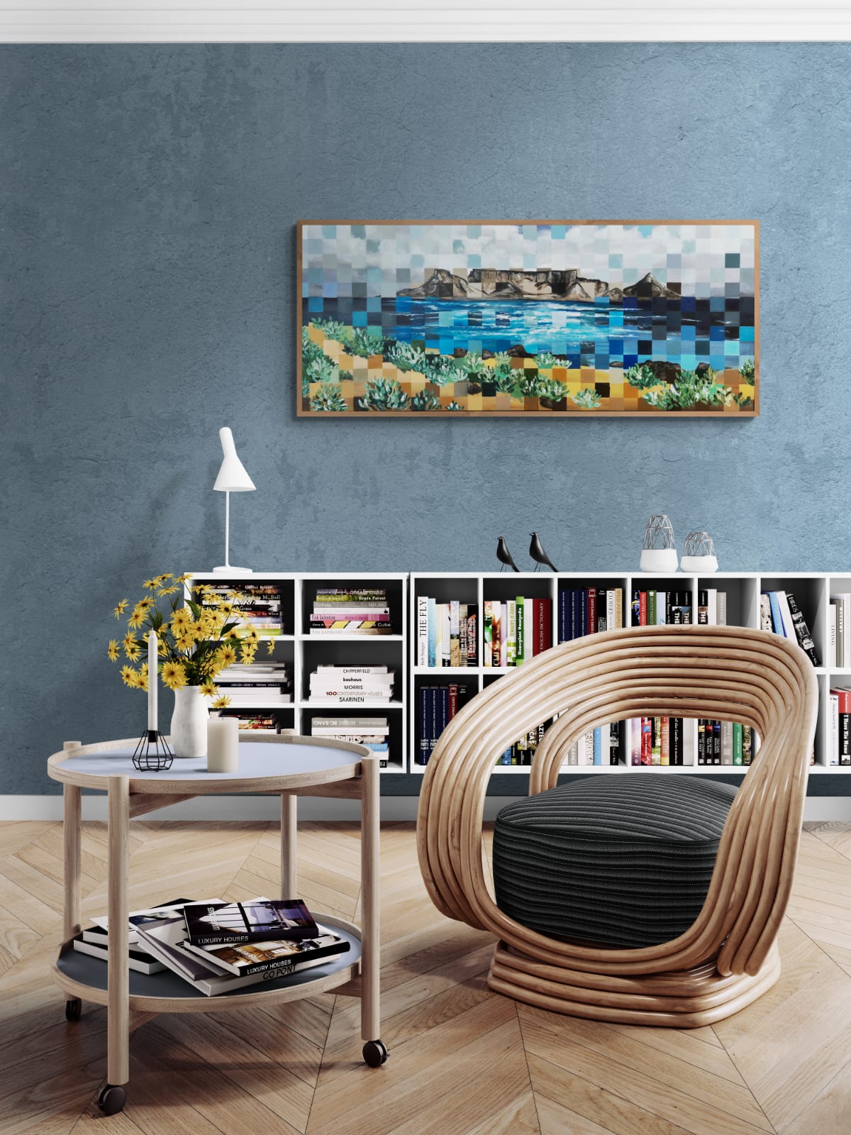 '- SOLD - "Cape Wonder" - 170 x 70cm - Framed - Acrylic On Canvas - Image 6