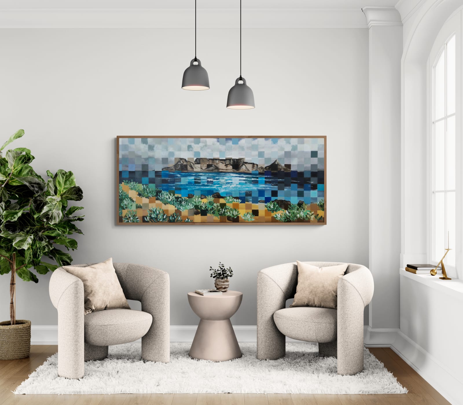 '- SOLD - "Cape Wonder" - 170 x 70cm - Framed - Acrylic On Canvas - Image 7