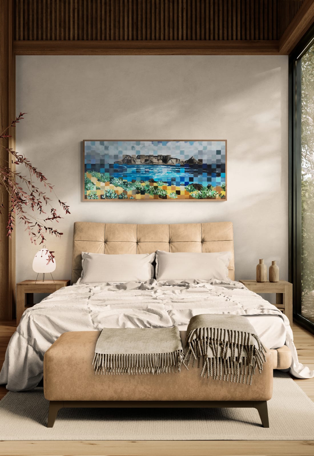 '- SOLD - "Cape Wonder" - 170 x 70cm - Framed - Acrylic On Canvas - Image 8