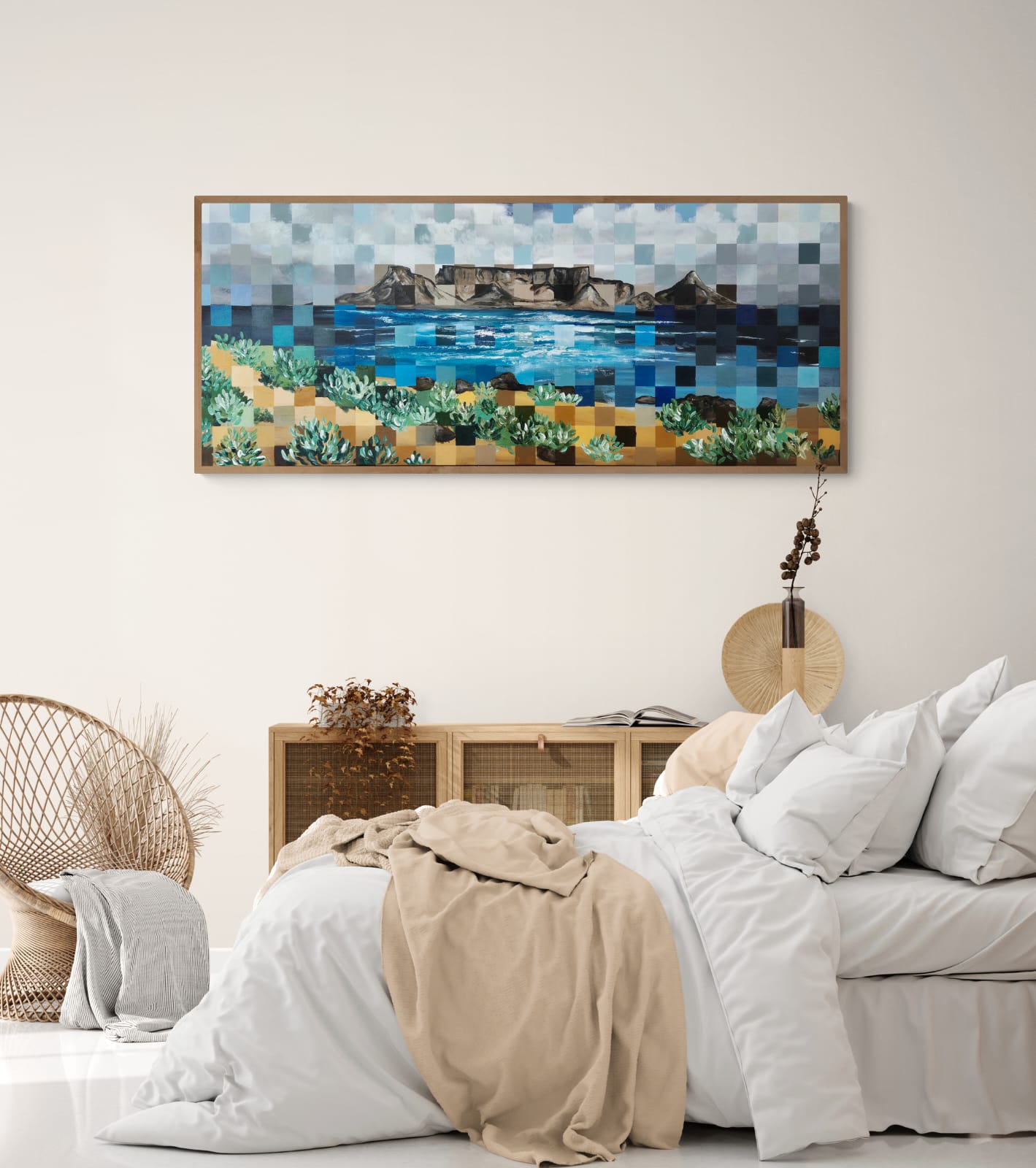 '- SOLD - "Cape Wonder" - 170 x 70cm - Framed - Acrylic On Canvas - Image 9