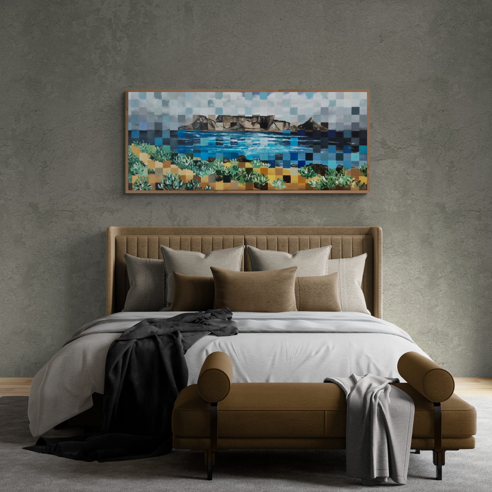 '- SOLD - "Cape Wonder" - 170 x 70cm - Framed - Acrylic On Canvas - Image 11