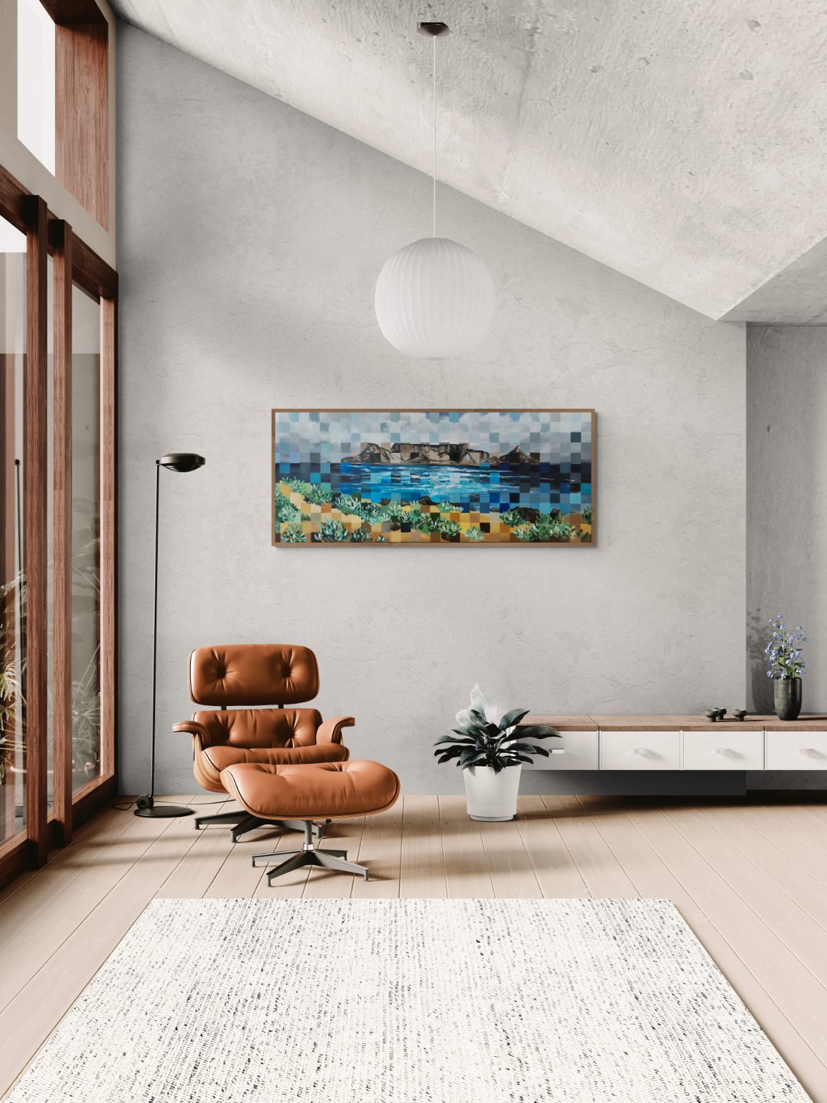 '- SOLD - "Cape Wonder" - 170 x 70cm - Framed - Acrylic On Canvas - Image 14