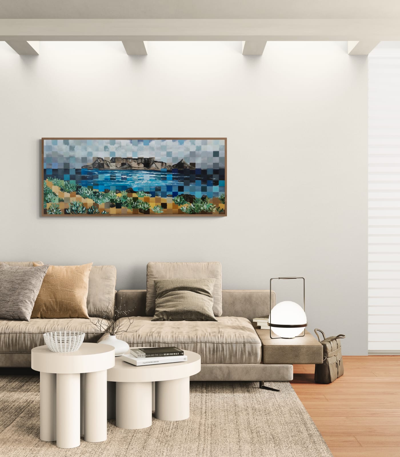 '- SOLD - "Cape Wonder" - 170 x 70cm - Framed - Acrylic On Canvas - Image 15