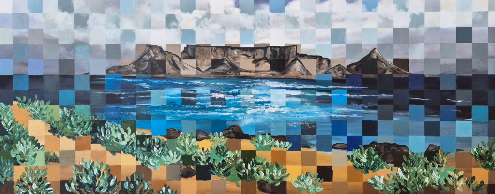 '- SOLD - "Cape Wonder" - 170 x 70cm - Framed - Acrylic On Canvas - Image 17