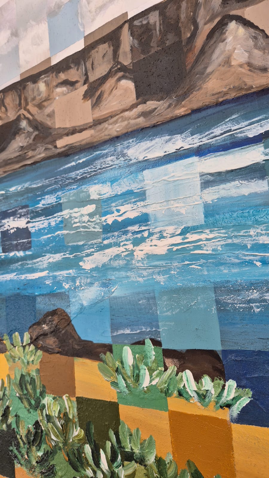 '- SOLD - "Cape Wonder" - 170 x 70cm - Framed - Acrylic On Canvas - Image 19