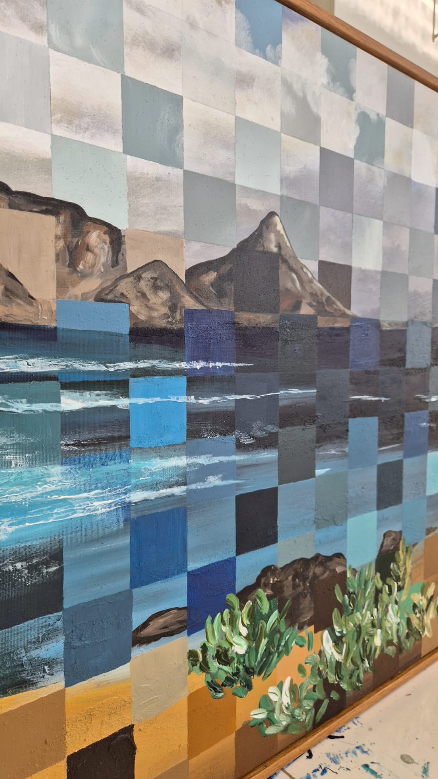'- SOLD - "Cape Wonder" - 170 x 70cm - Framed - Acrylic On Canvas - Image 3