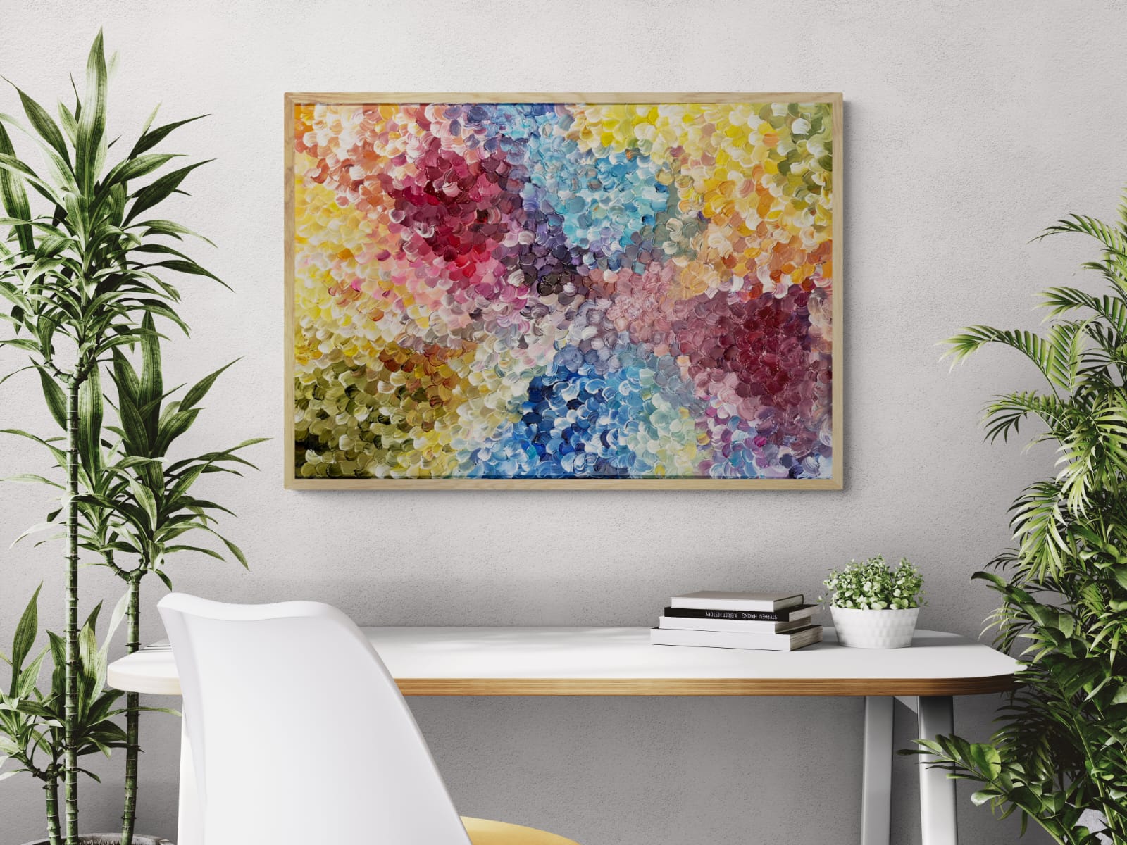 '- SOLD - "Fragments Of The Soul" - 100 x 70cm - Acrylic On Canvas - Framed in light oak - Image 7