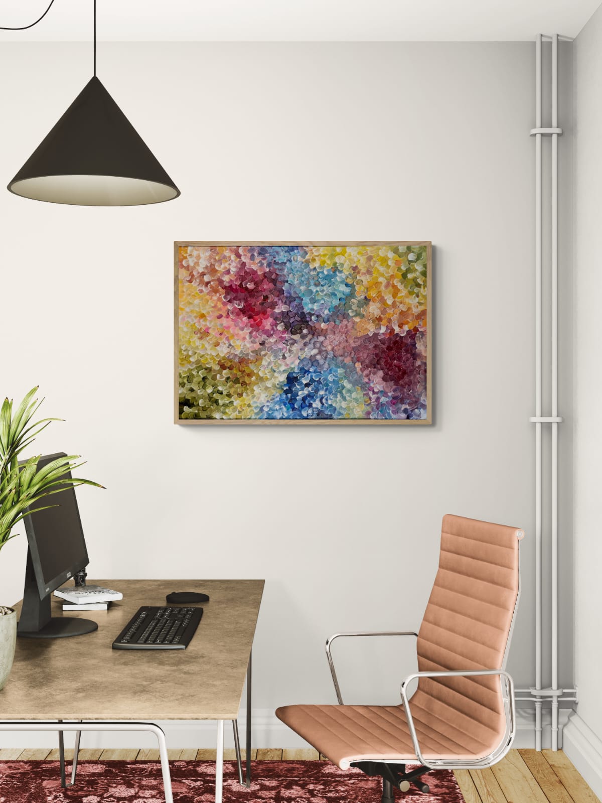 '- SOLD - "Fragments Of The Soul" - 100 x 70cm - Acrylic On Canvas - Framed in light oak - Image 8