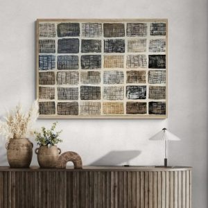 "Neutral Constructs" - 100 x 70cm - Acrylic On Canvas - Framed in light oak