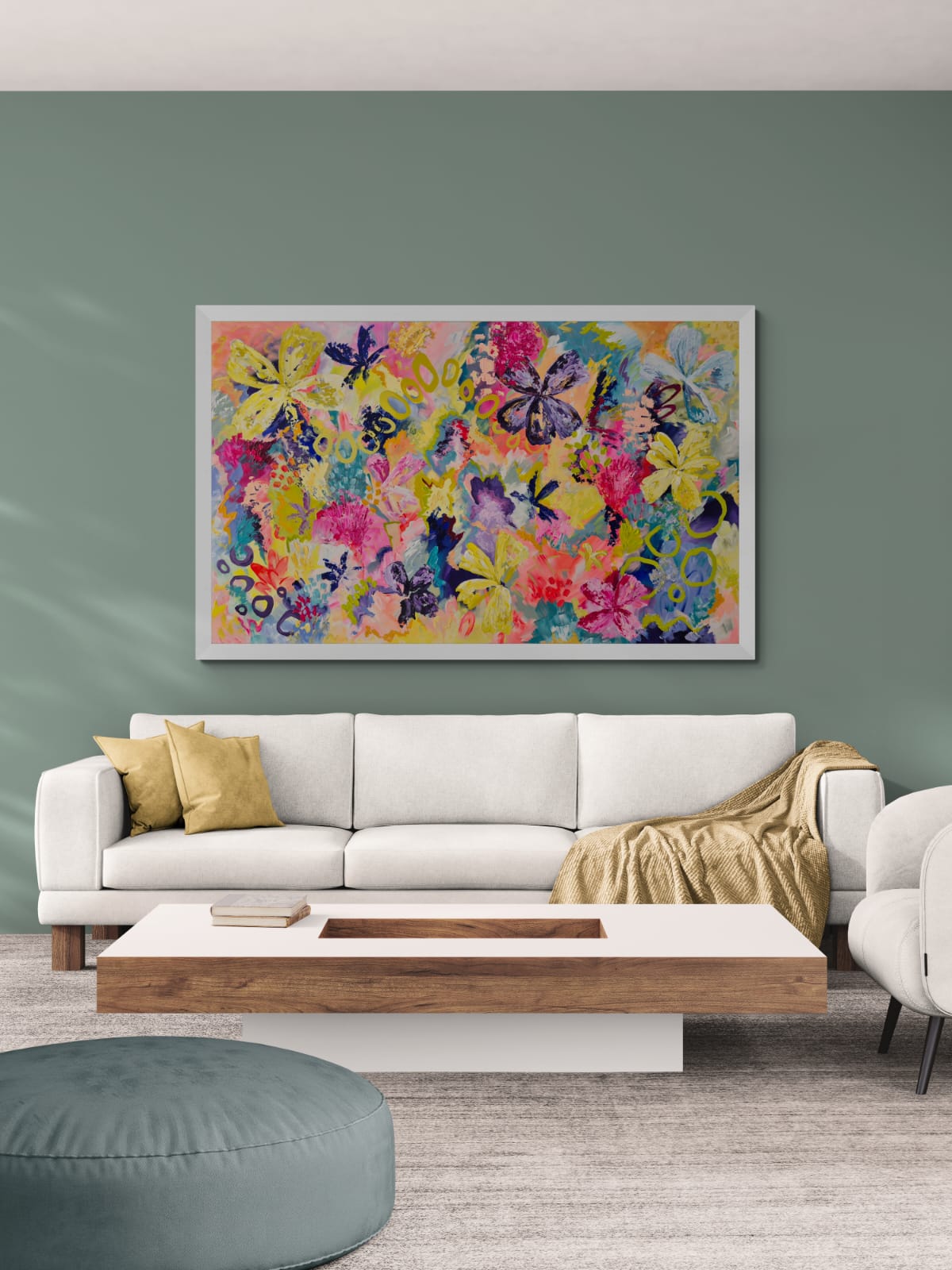 '- SOLD - "Pina Colada's" - 110cm x 180cm - Acrylic On Canvas