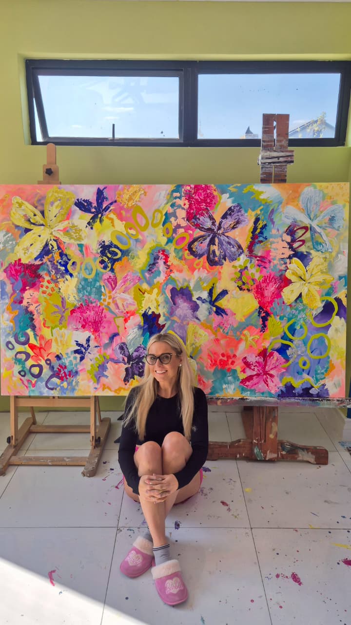 '- SOLD - "Pina Colada's" - 110cm x 180cm - Acrylic On Canvas - Image 2