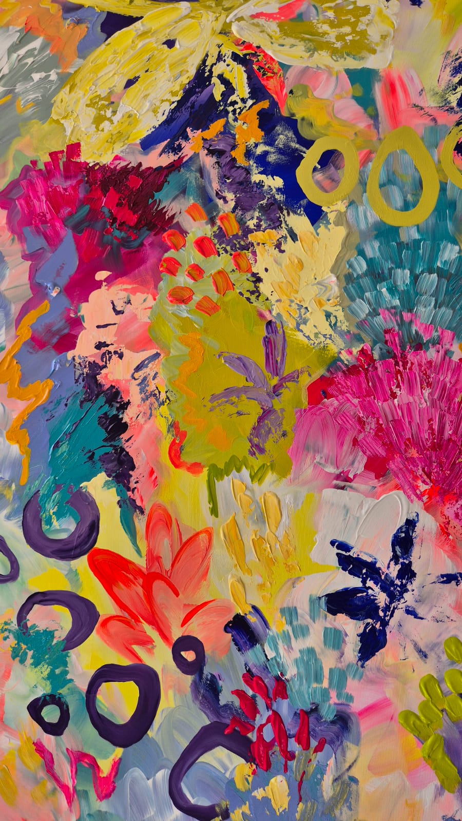 '- SOLD - "Pina Colada's" - 110cm x 180cm - Acrylic On Canvas - Image 8