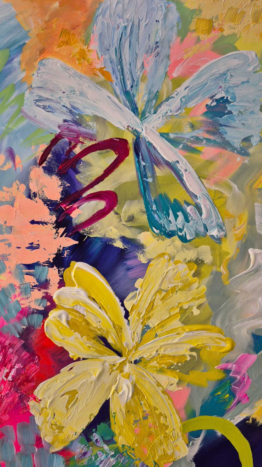 '- SOLD - "Pina Colada's" - 110cm x 180cm - Acrylic On Canvas - Image 16
