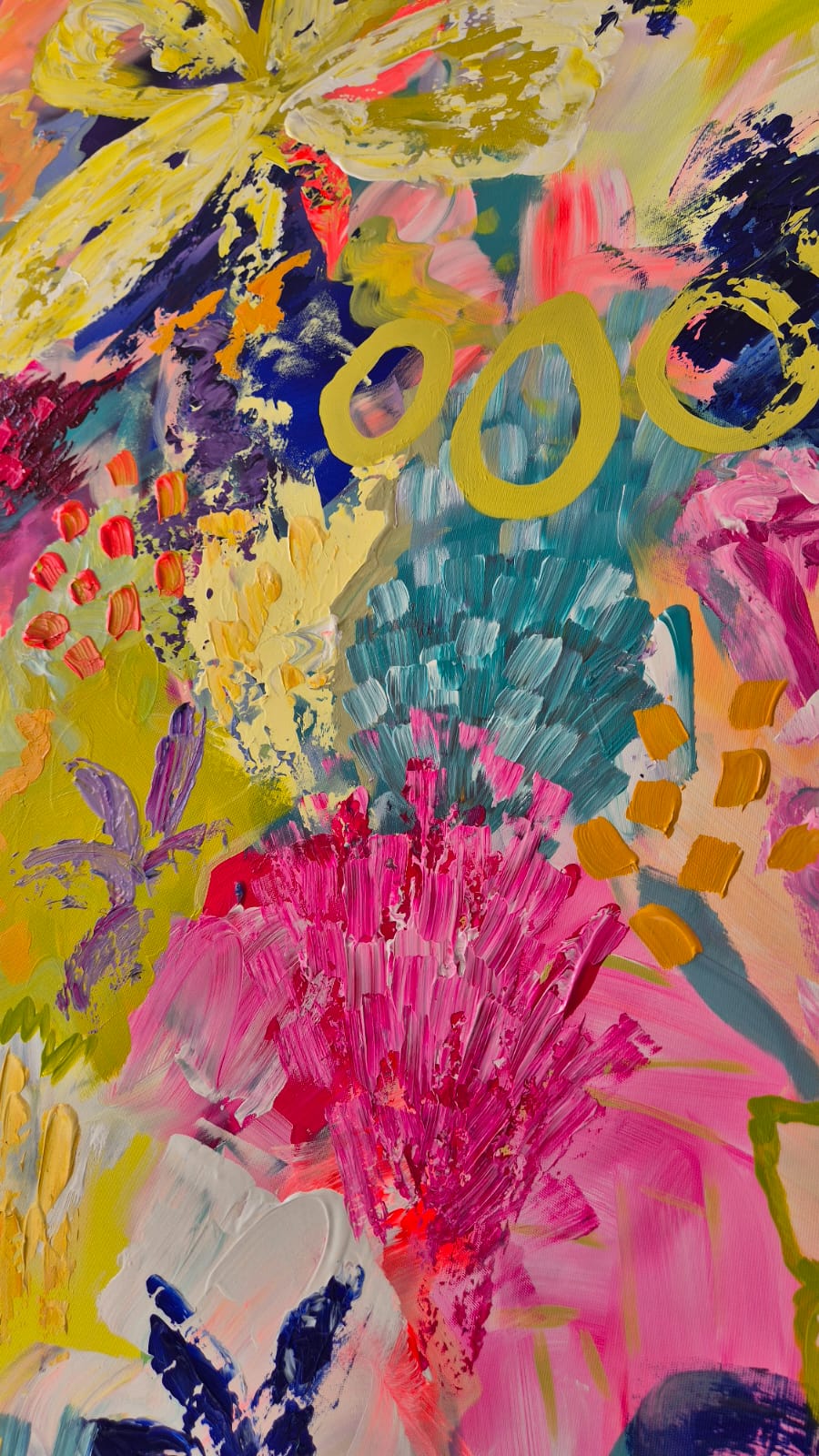 '- SOLD - "Pina Colada's" - 110cm x 180cm - Acrylic On Canvas - Image 17