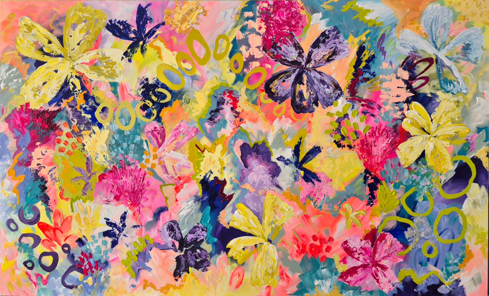 '- SOLD - "Pina Colada's" - 110cm x 180cm - Acrylic On Canvas - Image 9
