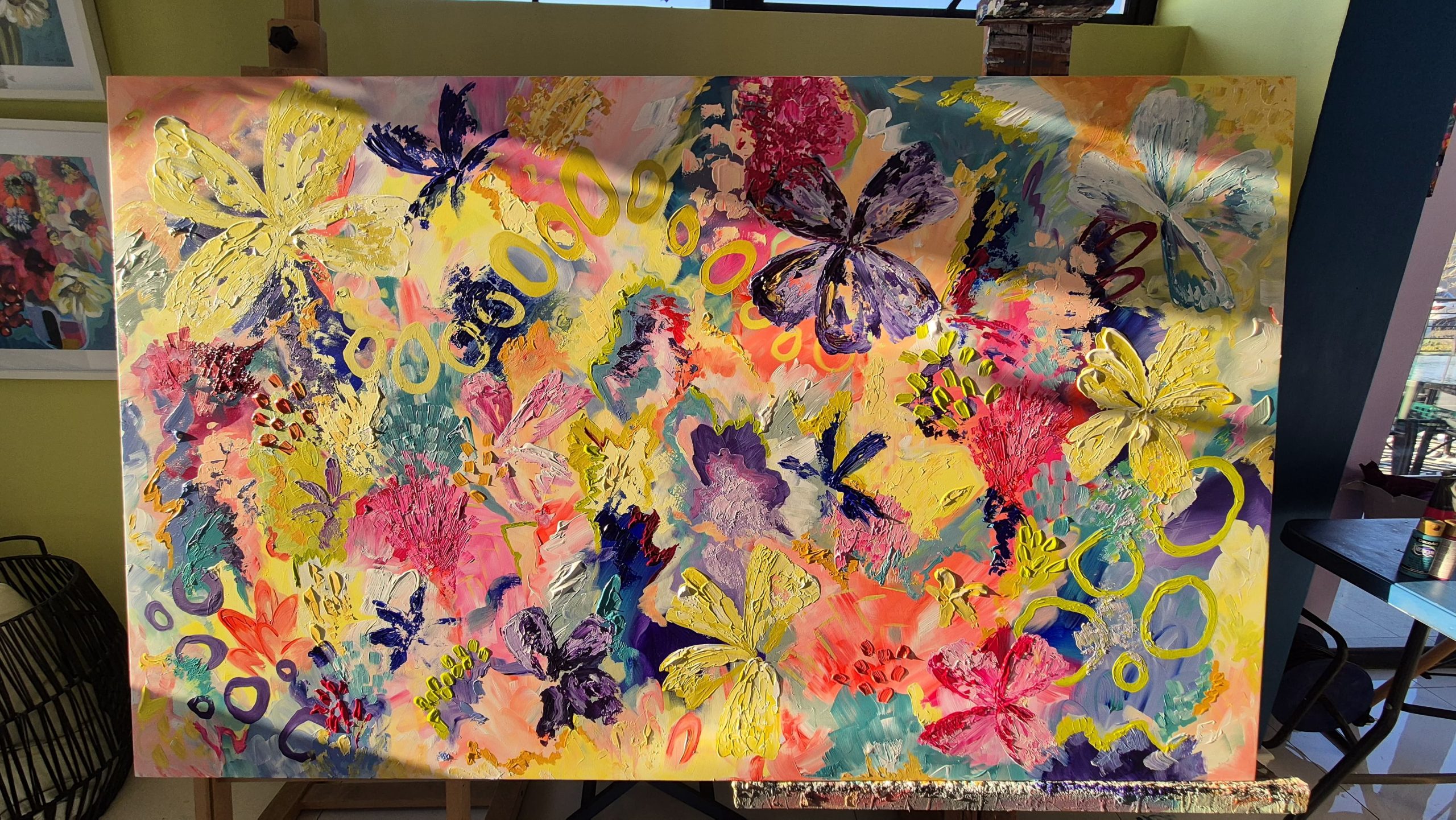 '- SOLD - "Pina Colada's" - 110cm x 180cm - Acrylic On Canvas - Image 7