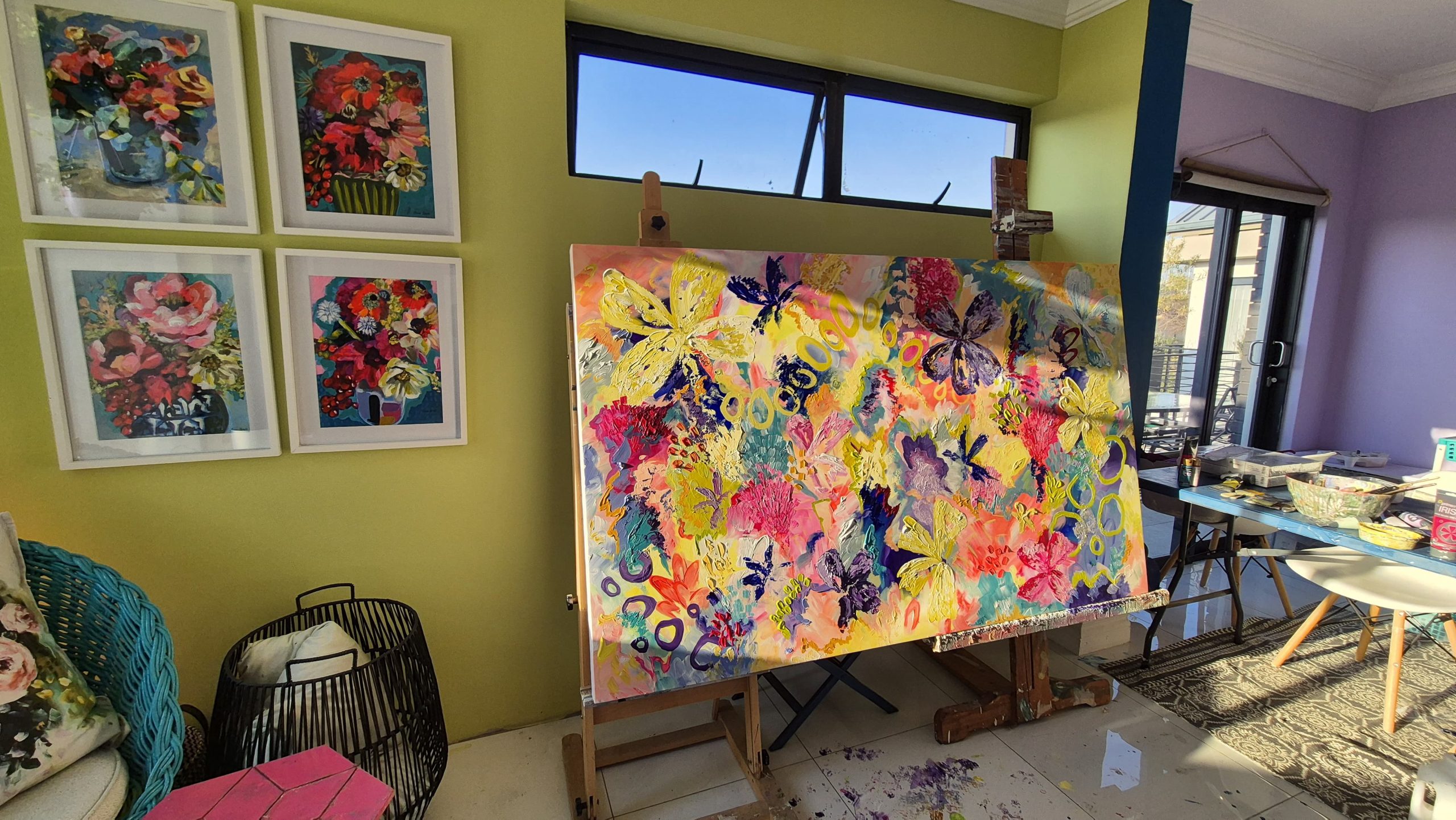 '- SOLD - "Pina Colada's" - 110cm x 180cm - Acrylic On Canvas - Image 4