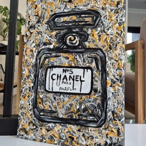 '- SOLD - Paris, Chaos & Chanel - 42 x 60cm - Acrylic On Canvas