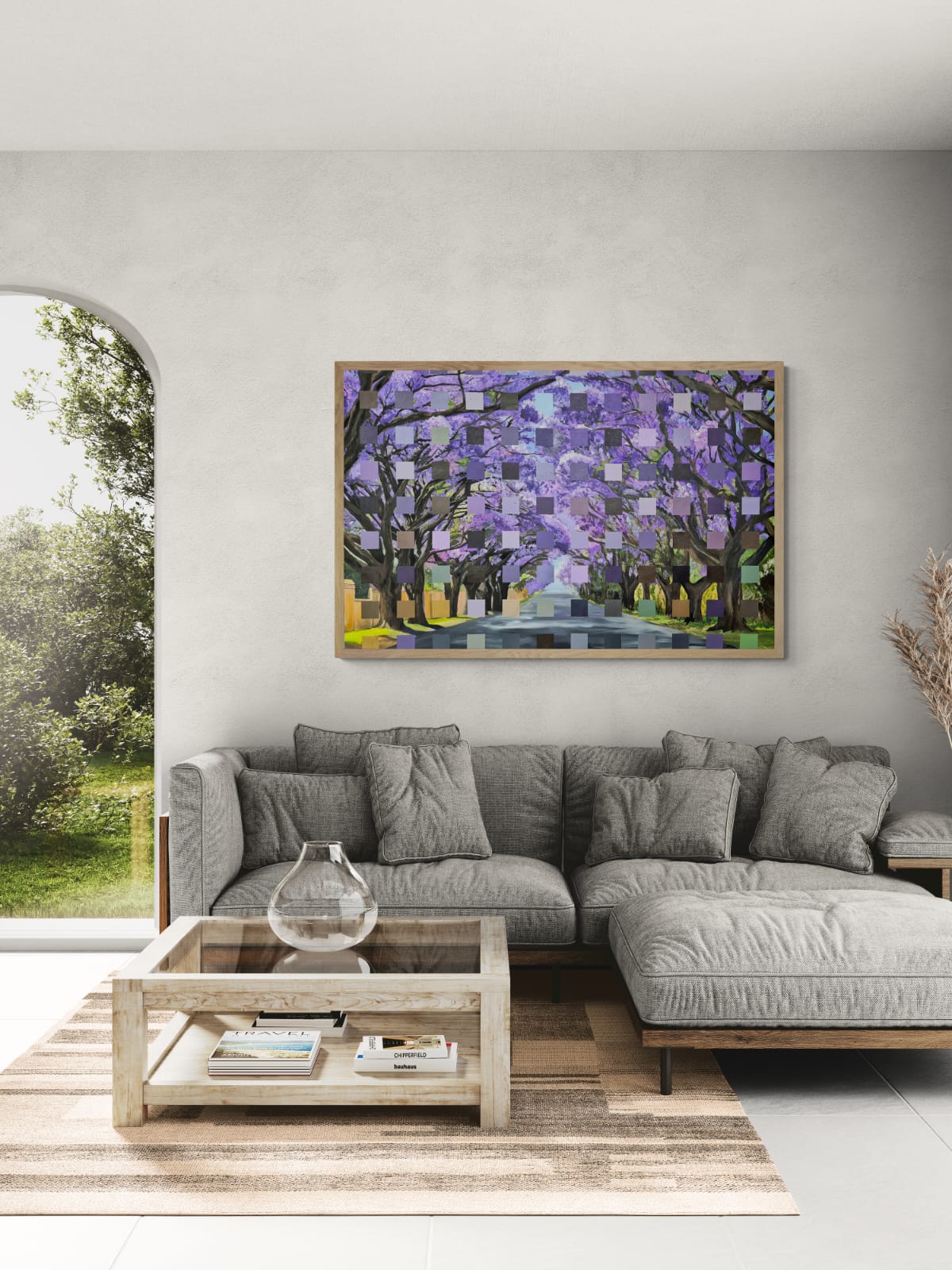"Purple Reign - Jacaranda Magic" - 119 x 84cm - Acrylic On Canvas - Framed in White - Image 15
