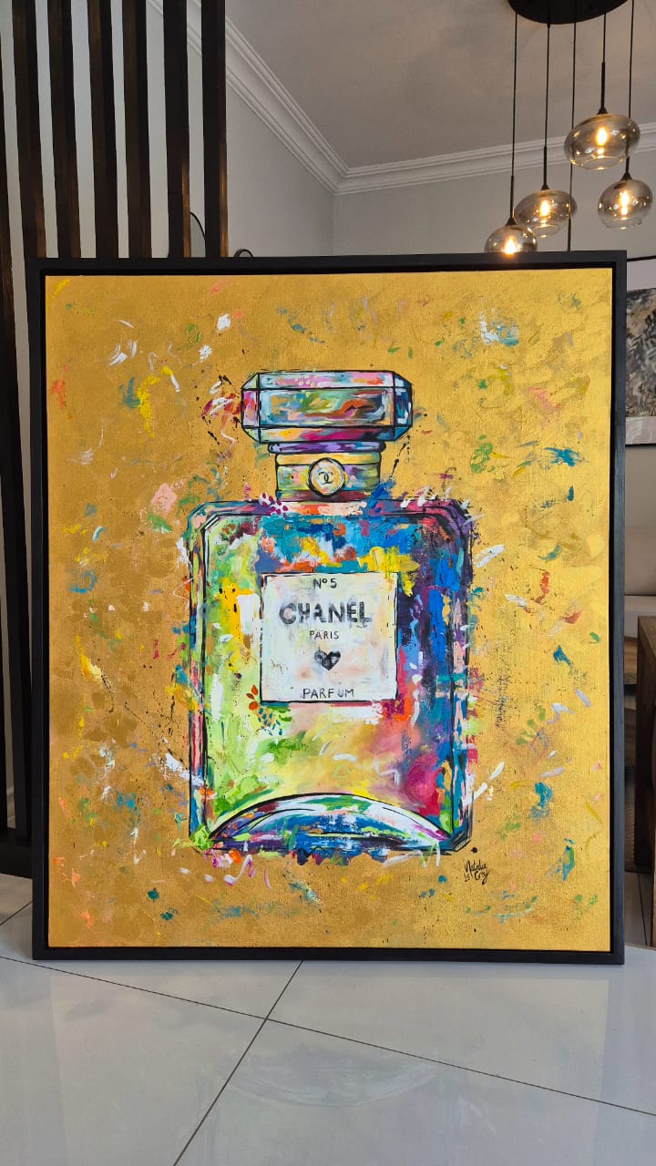 '- SOLD - "Gorgeous" - 100 x 120cm - Acrylic On Canvas - Framed In Black - Image 7