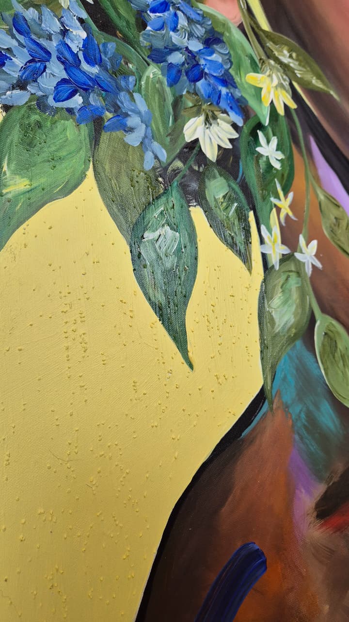'- SOLD - "Fleur de Citron" - 84 x 119cm - Acrylic On Canvas - Framed in Black - Image 10