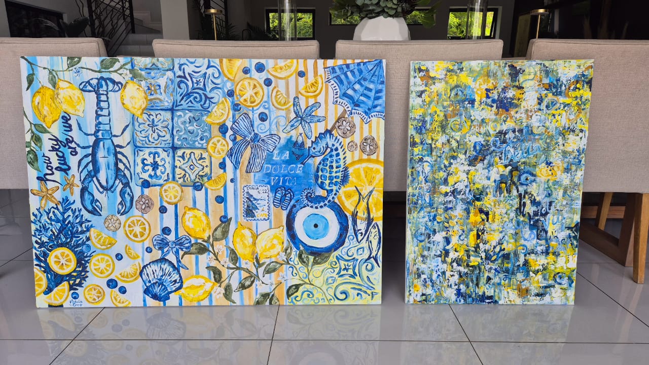 '- SOLD - "How Lucky Are We?" - 119.5cm x 84cm - Acrylic On Canvas - Image 16