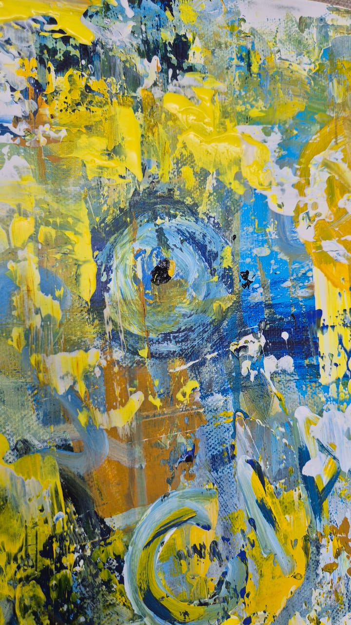 '- SOLD - "Tides of Texture" - 59.5cm x 84cm - Acrylic On Canvas - Image 14