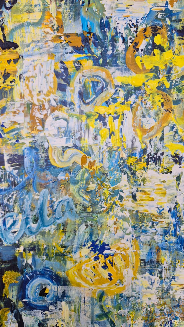 '- SOLD - "Tides of Texture" - 59.5cm x 84cm - Acrylic On Canvas - Image 10