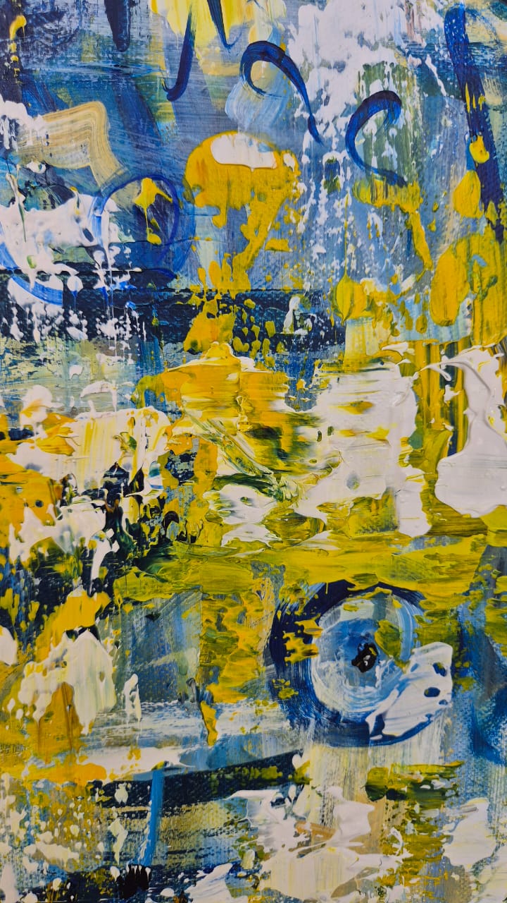 '- SOLD - "Tides of Texture" - 59.5cm x 84cm - Acrylic On Canvas - Image 9