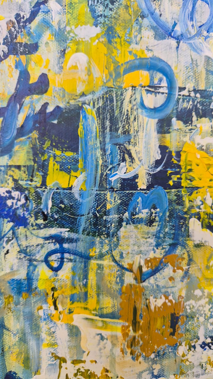'- SOLD - "Tides of Texture" - 59.5cm x 84cm - Acrylic On Canvas - Image 8