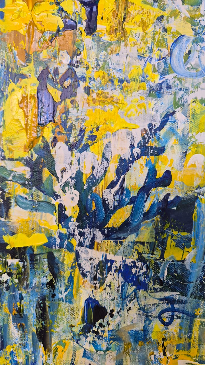 '- SOLD - "Tides of Texture" - 59.5cm x 84cm - Acrylic On Canvas - Image 7