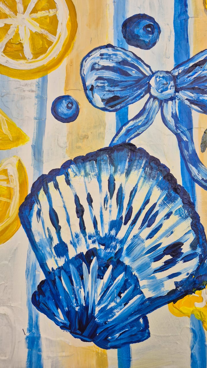 '- SOLD - "How Lucky Are We?" - 119.5cm x 84cm - Acrylic On Canvas - Image 9