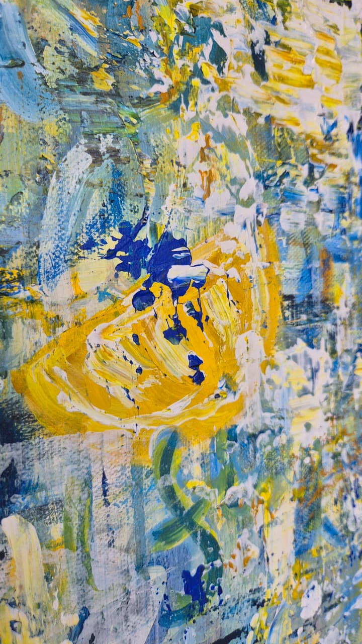 '- SOLD - "Tides of Texture" - 59.5cm x 84cm - Acrylic On Canvas - Image 6